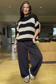 Scamp Leopard Demi Bloom Pant Navy /5 =